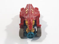 2016 Hot Wheels Dino Riders Speed Demons Double Demon Dinosaur Red Die Cast Toy Car Vehicle