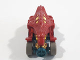 2016 Hot Wheels Dino Riders Speed Demons Double Demon Dinosaur Red Die Cast Toy Car Vehicle