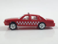 Unknown Brand No. 8030 "Fire Section" Sedan Red Die Cast Toy Car Vehicle