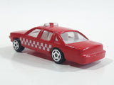 Unknown Brand No. 8030 "Fire Section" Sedan Red Die Cast Toy Car Vehicle