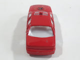 Unknown Brand No. 8030 "Fire Section" Sedan Red Die Cast Toy Car Vehicle