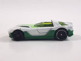 2010 Hot Wheels HW Premiere Yur So Fast White Green Die Cast Toy Car Vehicle