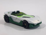 2010 Hot Wheels HW Premiere Yur So Fast White Green Die Cast Toy Car Vehicle