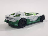 2010 Hot Wheels HW Premiere Yur So Fast White Green Die Cast Toy Car Vehicle