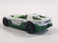 2010 Hot Wheels HW Premiere Yur So Fast White Green Die Cast Toy Car Vehicle