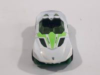 2010 Hot Wheels HW Premiere Yur So Fast White Green Die Cast Toy Car Vehicle