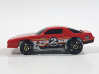 2011 Hot Wheels Track Stars Camaro Z28 Red Die Cast Toy Car Vehicle