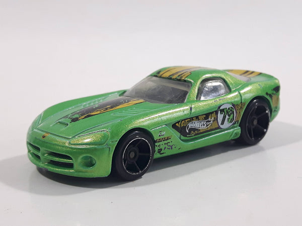 2012 Hot Wheels HW Code Cars 2006 Dodge Viper Coupe Metalflake Green Die Cast Toy Car Vehicle