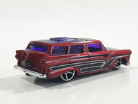 2015 Hot Wheels HW Workshop Garage 8 Crate Metalflake Dark Red Die Cast Toy Car Vehicle