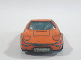 Vintage 1970s Corgi Juniors Ford GT 70 Orange Die Cast Toy Car Vehicle - Opening Hood Rear Mounted Engine