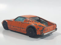 Vintage 1970s Corgi Juniors Ford GT 70 Orange Die Cast Toy Car Vehicle - Opening Hood Rear Mounted Engine