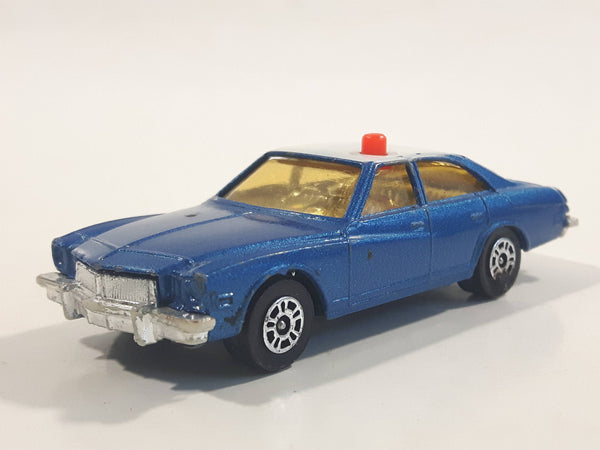 Vintage 1970s Corgi Juniors Buick Regal Police Cops Blue with White Roof Die Cast Toy Car Vehicle Made in Gt. Britain