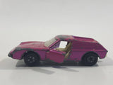 Vintage 1969 Lesney Matchbox Superfast No. 5 Lotus Europa Magenta Pink Purple Die Cast Toy Car Vehicle with Opening Doors