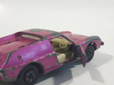 Vintage 1969 Lesney Matchbox Superfast No. 5 Lotus Europa Magenta Pink Purple Die Cast Toy Car Vehicle with Opening Doors