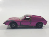 Vintage 1969 Lesney Matchbox Superfast No. 5 Lotus Europa Magenta Pink Purple Die Cast Toy Car Vehicle with Opening Doors