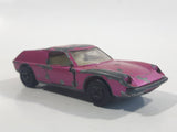 Vintage 1969 Lesney Matchbox Superfast No. 5 Lotus Europa Magenta Pink Purple Die Cast Toy Car Vehicle with Opening Doors