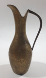 Vintage Engraved Brass Ewer Jug Pitcher 6" Tall