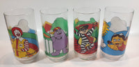 Vintage McDonald's Birdie The Early Bird, Hamburglar, Grimace, Ronald McDonald Character 5 3/4" Tall 14 oz. Glass Drinking Cup - Coca-Cola Set of 4