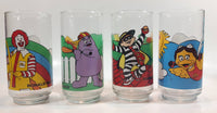 Vintage McDonald's Birdie The Early Bird, Hamburglar, Grimace, Ronald McDonald Character 5 3/4" Tall 14 oz. Glass Drinking Cup - Coca-Cola Set of 4