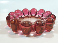 Vintage Mid-Century Modern Bubble Style Pink Painted Depression Glass 5" Diameter Ash Tray
