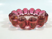 Vintage Mid-Century Modern Bubble Style Pink Painted Depression Glass 5" Diameter Ash Tray