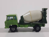 Vintage Yatming Cement Mixer Truck Dark Green Lime Green White Die Cast Toy Car Vehicle