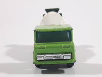 Vintage Yatming Cement Mixer Truck Dark Green Lime Green White Die Cast Toy Car Vehicle