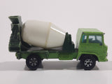 Vintage Yatming Cement Mixer Truck Dark Green Lime Green White Die Cast Toy Car Vehicle