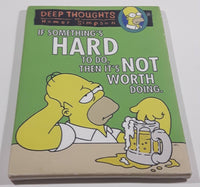 The Simpsons Deep Thoughts of Homer Simpson "If Something's Hard To Do, Then It's Not Worth Doing." Beer Themed 1/4" x 6" x 8 3/4" Small Canvas Picture