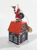 2015 The Danbury Mint Chicago Bears NFL Football Team Santa Christmas Gingerbread House Ceramic Ornament