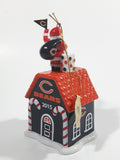 2015 The Danbury Mint Chicago Bears NFL Football Team Santa Christmas Gingerbread House Ceramic Ornament