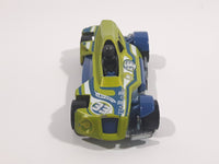 2011 Hot Wheels 4-Lane Elimination Race Med-Evil Red Antifreeze Green and Blue Die Cast Toy Race Car Vehicle