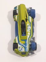 2011 Hot Wheels 4-Lane Elimination Race Med-Evil Red Antifreeze Green and Blue Die Cast Toy Race Car Vehicle