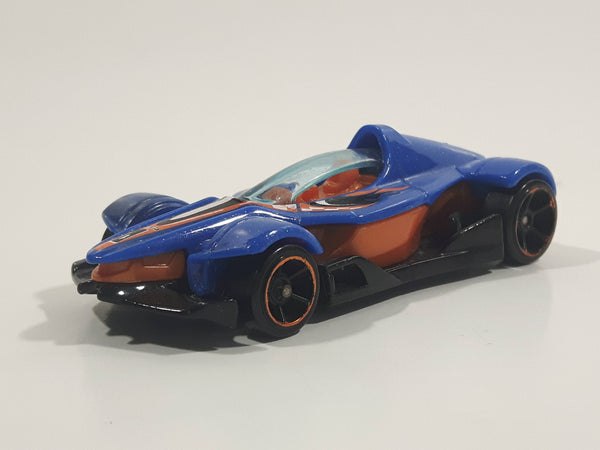 2010 Hot Wheels Formula Street Metalflake Blue Die Cast Toy Race Car Vehicle