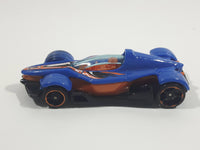 2010 Hot Wheels Formula Street Metalflake Blue Die Cast Toy Race Car Vehicle