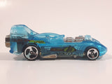 2000 Hot Wheels Max Steel Power Rocket Clear Blue Die Cast Toy Fantasy Race Car Vehicle