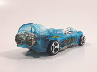 2000 Hot Wheels Max Steel Power Rocket Clear Blue Die Cast Toy Fantasy Race Car Vehicle