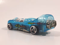 2000 Hot Wheels Max Steel Power Rocket Clear Blue Die Cast Toy Fantasy Race Car Vehicle