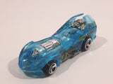 2000 Hot Wheels Max Steel Power Rocket Clear Blue Die Cast Toy Fantasy Race Car Vehicle