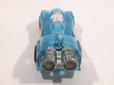 2000 Hot Wheels Max Steel Power Rocket Clear Blue Die Cast Toy Fantasy Race Car Vehicle