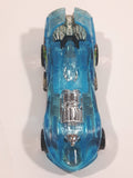 2000 Hot Wheels Max Steel Power Rocket Clear Blue Die Cast Toy Fantasy Race Car Vehicle