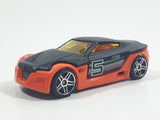 HTF 2005 Hot Wheels First Editions Symbolic Black and Dark Orange Die Cast Toy Car Vehicle