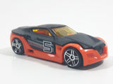 HTF 2005 Hot Wheels First Editions Symbolic Black and Dark Orange Die Cast Toy Car Vehicle