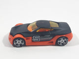 HTF 2005 Hot Wheels First Editions Symbolic Black and Dark Orange Die Cast Toy Car Vehicle