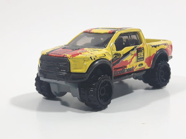 2018 Hot Wheels HW Hot Trucks '17 Ford F-150 Raptor Truck Yellow Die Cast Toy Car Vehicle