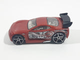 2011 Hot Wheels Graffiti Rides Power Rage Metalflake Dark Red Brown Die Cast Toy Car Vehicle