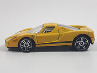 2011 Hot Wheels Night Burnerz Enzo Ferrari Yellow Die Cast Toy Super Car Vehicle