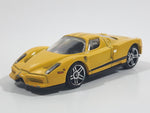 2011 Hot Wheels Night Burnerz Enzo Ferrari Yellow Die Cast Toy Super Car Vehicle