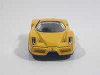 2011 Hot Wheels Night Burnerz Enzo Ferrari Yellow Die Cast Toy Super Car Vehicle