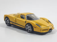 2011 Hot Wheels Night Burnerz Enzo Ferrari Yellow Die Cast Toy Super Car Vehicle